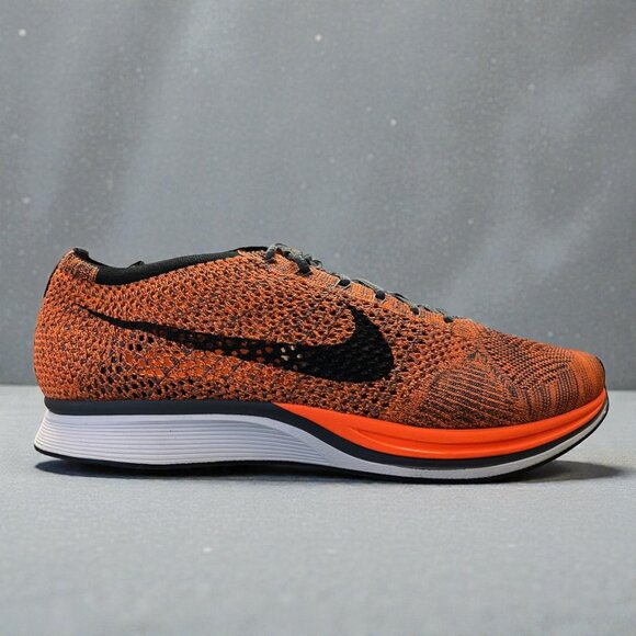 Nike Flyknit Racer (2016) Total Orange Mens Running Shoes Size 13 526628 810 NEW